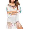 Jinsha Costume da Bagno da Donna con Gonna da Spiaggia all'Uncinetto, Top Bikini Poncho in Maglia Bikini Estivo Mimetico
