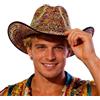 Generisch Cappello da cowboy da uomo con strass Fedora, cappello retrò da palcoscenico, cappello con brillantini con strass larghi, cappello panama, casual, jazz, fatto a mano, cappello di lana per esterni, R