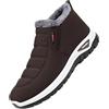 Generic Scarpe da ginnastica da uomo foderate in pelliccia, calde, invernali, calde, leggere, impermeabili, suola antiscivolo, supporto suola spessa, fodera morbida, pannello laterale elastico, vestibilità