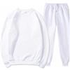 Generisch Set di tuta da allenamento da uomo, tuta sportiva da uomo con scollo tondo, felpa senza cappuccio, tuta casual da jogging, tuta monocromatica, pantaloni sportivi basic, tuta da tempo libero, morbida e