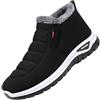 Generic Scarpe da ginnastica da uomo foderate in pelliccia, calde, invernali, calde, leggere, impermeabili, suola antiscivolo, supporto suola spessa, fodera morbida, pannello laterale elastico, vestibilità