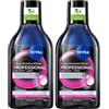 NIVEA MicellAIR Professional Acqua Micellare Bifase da 400 ml, Acqua Micellare Struccante per Trucco Waterproof, Acqua Micellare Detergente con Estratti di Tè Nero (Confezione da 2)