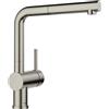 BLANCO LINUS-S | Rubinetto da cucina in raso platino | alta pressione | con tubo estraibile | prevenzione di riflusso | cartuccia in ceramica | qualità sicura dell'acqua e risparmio d'acqua