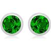 Amazon Essentials, Orecchini a lobo in argento Sterling con pietra natale di maggio (zirconia cubica verde)