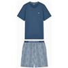 Emporio Armani T-Shirt+Shorts Pyjama Set di Pigiama Uomo