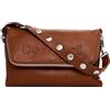 Desigual borsa a tracolla Half Logo Venecia 3.0 Crossbody Bag Leather West marrone