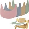 LLHQAMT 4 tovagliette in silicone per seggiolone (rosa, grigio, cachi | Pulito e igienico, adatto per Tripp Trapp seggiolone vassoio copertura