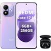 XIAOMI Redmi Note 17 5G-Smartphone 6+256GB,6,99 FHD+ AMOLED 120Hz,Batteria 7700mAh Ricarica 45W,Fotocamera 50MP, Snapdragon 4 Gen 4,IP65,HyperOS con AI,Viola,Cuffie nero incluse