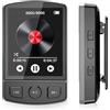 GOMETY Lettore MP3 Bluetooth, lettore musicale digitale portatile con altoparlante, registrazione vocale integrata da 32 GB, registratore radio FM con schermo a colori TFT per bambini adulti sport (nero)