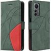 CXTcase Custodia Xiaomi 12 Lite, Flip Wallet Case, Cover per Xiaomi 12 Lite, Protettiva Caso in PU Pelle Portafoglio Custodia con Magnetica a Scatto per Xiaomi 12 Lite, Verde