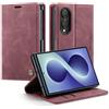 Phernykas Custodia a Libro Portafoglio per Samsung Galaxy Z Fold 8, Cover Flip in Ecopelle con Porta Carte, Chiusura Magnetica e Protezione Anticaduta, Custodia Telefono Libretto, Vion-rosso