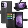 Fertuo Cover a Libro per Xiaomi Redmi Note 17 Pro Max/Plus 5G, Nero | Custodia Antiurto, Porta Carte, Chiusura Magnetica, Supporto, Pelle PU, Portafoglio Sottile Leggero, Case Antiscivolo