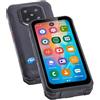 SIMPLETEK - Mini Smartphone Rugged 3.88 Pollici, 4G LTE - Android 12, 6GB RAM / 128GB ROM, Dual SIM, Ideale per Anziani e Bambini