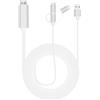 TICFOX Cavo adattatore USB a HDMI 3 in 1, Micro USB/per iOS/tipo C a HDMI cavo per iPhone, per Samsung e altro supporto risoluzione 1080P, da telefono a HDTV cavo adattatore per TV Laptop