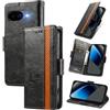 MOJIA Cover per Google Pixel 10a, PU Custodia Antiurto Resistente ai Graffi, Custodia Flip Portafoglio per Telefono con Supporto e Slot per Schede. Nero