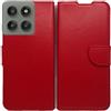 KEJI Cover Custodia per Motorola Moto Edge 60 Pro 5G, Cover Custodiaa Libro in Pelle Portafoglio con Supporto Flip Caso Supporto Stand Chiusura Magnetica Motorola Edge 60 Pro 5G, Elegante (ROSSO)