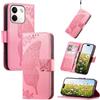 JIUNINE Cover a Libro per Redmi Note 17 Pro Max/Plus 5G, Rosa | Custodia Portafoglio Antiurto in Pelle Sintetica, Motivo Farfalle 3D, Portacarte, Supporto Regolabile, Chiusura Magnetica