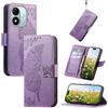 JIUNINE Cover a Libro in Pelle per XIAOMI Redmi Note 17 Pro 5G, Viola | Custodia Portafoglio Antiurto in Pelle Sintetica, Motivo Farfalle 3D, Portacarte, Supporto Regolabile, Chiusura Magnetica