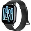 Amzpas Metallo Cinturino per Xiaomi Redmi Watch 5 Active/5 Lite Uomo Donna, 22mm Cinturino in Acciaio,Metallo Magnete per Redmi Watch 5 Lite/5 Active (Nero)