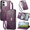Fertuo Cover a Libro per Xiaomi Redmi Note 17 Pro Max/Plus 5G, Viola | Antiurto, Blocco RFID, Portafoglio con Porta Carte, Laccio, Chiusura Magnetica, Stand, Tasca Zip, Fiori, Flip Case, Pelle PU