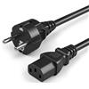 Superer Cavo Alimentazione C13 Metri Tipo F IEC per PC Nero