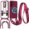 GoodcAcy Cover Magnetica Silicone per Samsung Galaxy S26 Ultra con Cordino,Rosso | custodia Compatibile con MagSafe,Custodia con Laccio Collana Tracolla Collo Sottile TPU Antiurto Protettiva Case con Corda