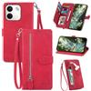 Fertuo Cover a Libro per Xiaomi Redmi Note 17 Pro Max/Plus 5G, Rosso | Antiurto Portafoglio, Porta Carte, Chiusura Magnetica, Stand, Cordino, Tasca Zip, Fiori, Flip Case, Pelle PU, Silicone