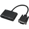 DUOBAGMA Adattatore da VGA a HDMI 2 in 1, splitter VGA con convertitore audio da 3,5 mm, supporto doppio display per proiettore HDMI