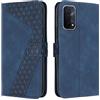 OKZone Cover per OPPO A54 5G/OPPO A74 5G/OPPO A93 5G, Custodia a Libro in Pelle Protettiva Folio Portafoglio con Chiusura Magnetica e Slot per Carte Wallet Case Flip Antiurto Cover (Blu)