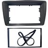 SUTVCM Kit Pannello Cruscotto Radio 7 Pollici Per Fiat Per Panda 2003 2004 2005 2006 2007 2008 2009 2010 2011 2012 Cornice pannello