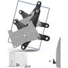 3IDEE Adattatore VESA compatibile con monitor Samsung U32R590, U32R592, U32R594, UR59C, LU32R590 - supporto monitor vesa, vesa mount - 75x75mm (confezione da 2)