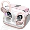 Aptkdoe Cuffie Bluetooth 5.4 Sport 75H Antirumore ENC e 4 Mics con App Rosa