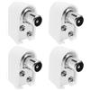 Create idea 4 Pezzi Ad Angolo Retto Maschio RF Coassiale Antenna TV Connettore Spina 90 Gradi Scatola A Muro Superiore Piastra Frontale TV Digitale Adattatore Antenna Satellitare