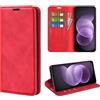 Fertuo Cover Libro per Xiaomi Redmi Note 17 Pro Max/Plus 5G, Rosso | Antiurto Custodia con Porta Carte, Chiusura Magnetica, Supporto, Portafoglio Pelle PU, Silicone, Case Sottile e Leggero