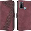 OKZone Cover per OPPO A53 2020 4G/A32 2020 4G/A53S 4G/A33 2020 4G, Custodia a Libro in Pelle Protettiva Folio Portafoglio con Chiusura Magnetica e Slot per Carte Wallet Case Flip Cover (Rosso)