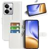JIUNINE Cover per Realme 14T 5G / Realme 14 5G, Custodia Portafoglio Libro in Pelle Sintetica Antiurto Cover Flip Case con [Carta Fessura] [Supporto Stand] [Fibbia Magnetica], Bianco