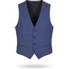 Suitsupply Ferrara Gilet Uomo UK38R Blu In Lana Monopetto