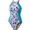 Sweaty Betty Aquaglide Donna Costume M Blu 1-Piece High-Stretch Stampa Spiaggia