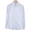Suitsupply Uomo Camicia 41/16 Extra Slim Try su Blu Strisce Formale Puro Cotone