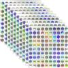 FSSTUD 2000 pezzi da 1 a 1000 piccoli adesivi riflettenti rotondi autoadesivi numeri piccoli etichette numerate consecutivamente adesivi per etichette con numeri lucidi etichette per inventario etichette per
