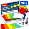GAUDER Etichette magnetiche riscrivibili, Kanban (30 pz, 75x75mm) | Magneti riutilizzabili da etichettare e cartellini magnetici per lavagna, frigorifero e bacheca, con pennarello