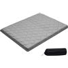 VEVOR Materasso Futon Giapponese da 2032 x 1524 x 89 mm, Tatami Pieghevole Queen Size, con Borsa Portaoggetti e Accessori di Montaggio, Materassino a 9 Strati per Meditazione Yoga, Grigio