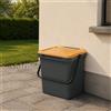 Dmora Pattumiera Stavelot, Cestino portarifiuti, Bidone per raccolta differenziata, Cestino spazzatura, 100% Made in Italy, 40x31h39 cm, Giallo