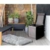 Dmora Baule Lille, Cassapanca Multiuso, Baule Contenitore, Box portaoggetti, 100% Made in Italy, 54x53h57 cm, Grigio Chiaro e Nero