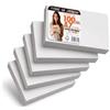 OFITURIA Flashcards A7 Bianche Lisce 100 Pezzi, Cartoncini Studio