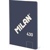 MILAN® Quaderno A6 incollato, 48 fogli bianchi da 95 g/m², collezione 430 since 1918, blu