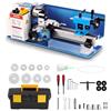 VEVOR Tornio da Banco per Metalli 180 x 305 mm Velocità 2500 giri/min 550W Per 8 Filettature Metriche, Tornitura, Foratura, Zigrinatura, Ingranaggio in Nylon, Rotazione Reversibile, Corpo in Ghisa