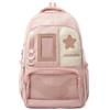 Adius Zaino Ita Bag, Zaino per Ragazze Adolescenti, con Finestra Trasparente per Pin, stile Kawaii e Y2K, per Anime, Cosplay, Uso Quotidiano e Regal (Rosa)