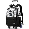 Amythe Zaino Trolley Ragazzi 10-24 Anni - Cartella con Ruote 6 Ruote per Scuola Media e Superiore - Grande Zaino Casual da Viaggio per PC 15.6 Pollici - Rientro a Scuola e Natale