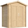 TIMBELA M367F1+M367G Casetta Da Giardino In Legno 1,98 m², Capanno Da Giardino Per Esterno Con Pareti Da 19 mm, Casetta Per Attrezzi E Biciclette, Pavimento In Legno Impregnato,Porte A Pannelo